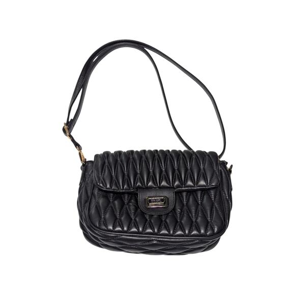 Badgley Mischka Quilted Vegan Leather Crossbody Purse Shoulder Bag Going Out - Picture 1 of 4